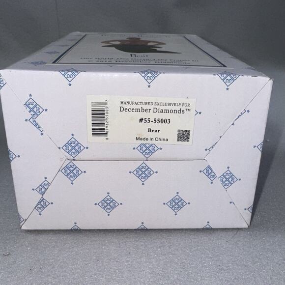 December Diamonds Bear Merman Ornament 2016 Red Cap Black Tail Retired - Picture 8 of 16